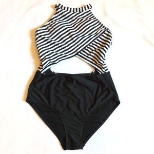 No boundaries cut out one piece swimsuit